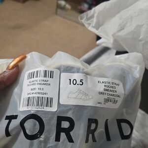 Torrid Charcoal Elastic Strap Sneakers